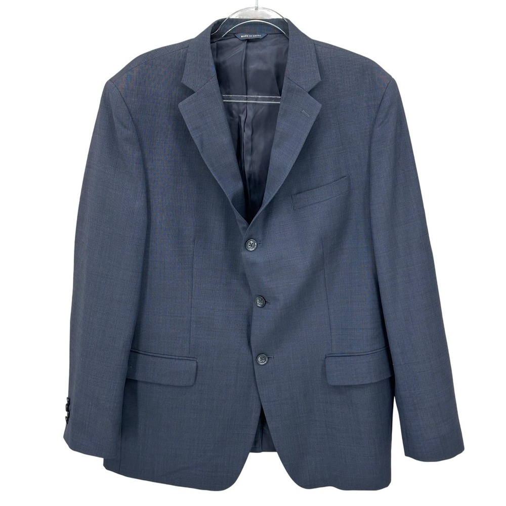 Banana Republic Blazer Men 44R Navy Wool Mohair Modern Fit Vitale Barberis Italy